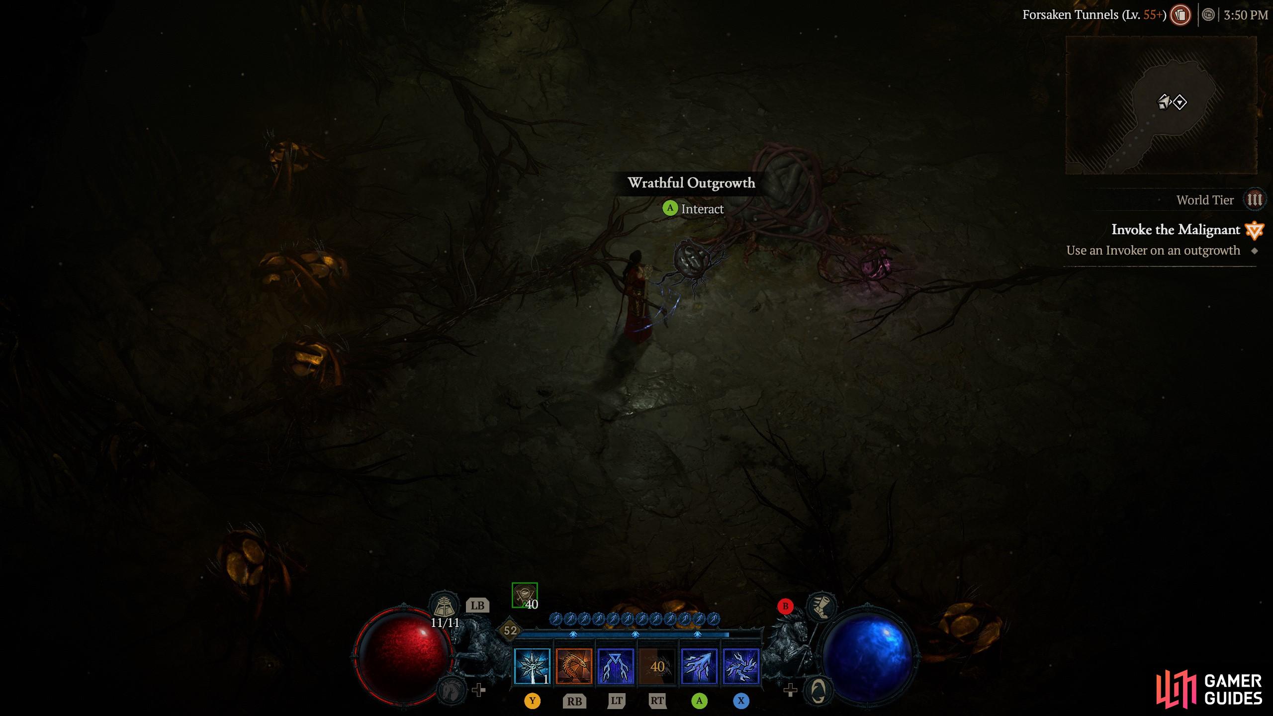 Your best chance to farm the Barber in Diablo 4 is to run Malignant Tunnels, looking for Wrathful Elites and Wrathful Outgrowths.