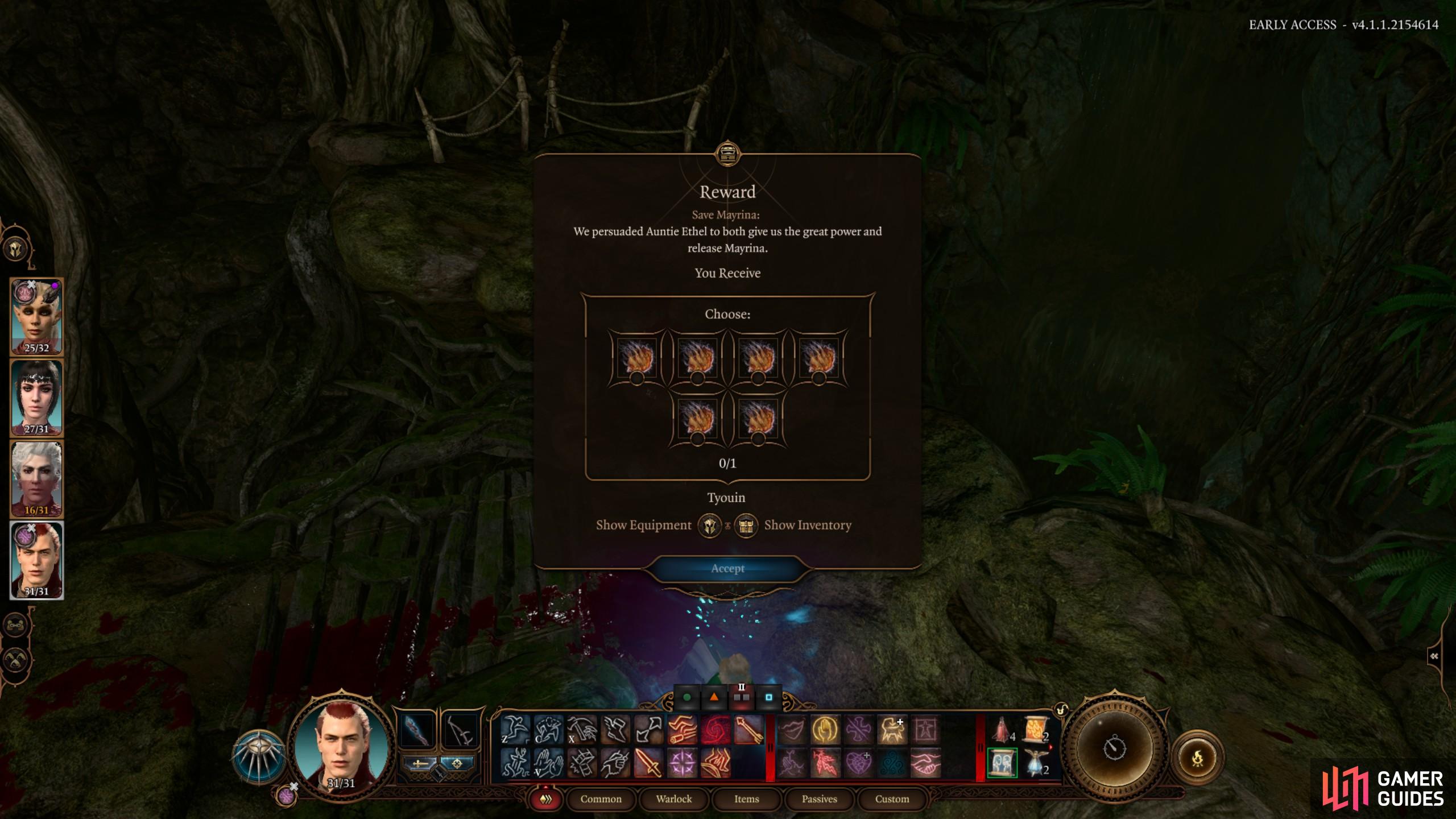 If you take the deal where the Hag flees, you can get a Ability Score upgrade, by consuming an Hag Hair of your choice