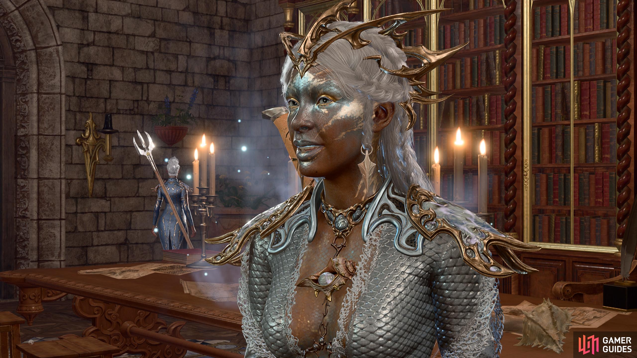 Speak to Allandra Grey in the Water Queen’s House to start the Avenge the Drowned quest.