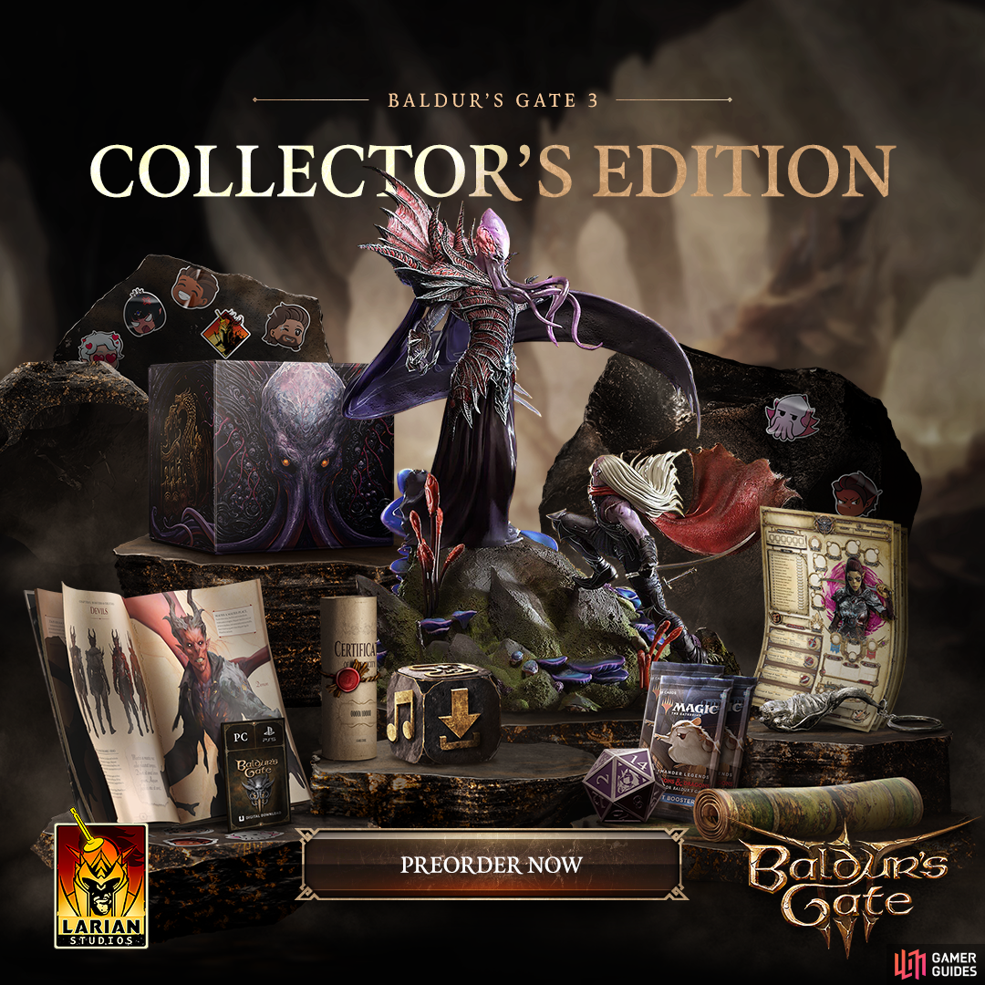 The Collectors Edition contains a veritable hoard of treasure, capped off by a Mind Flayer vs. Drow statue.