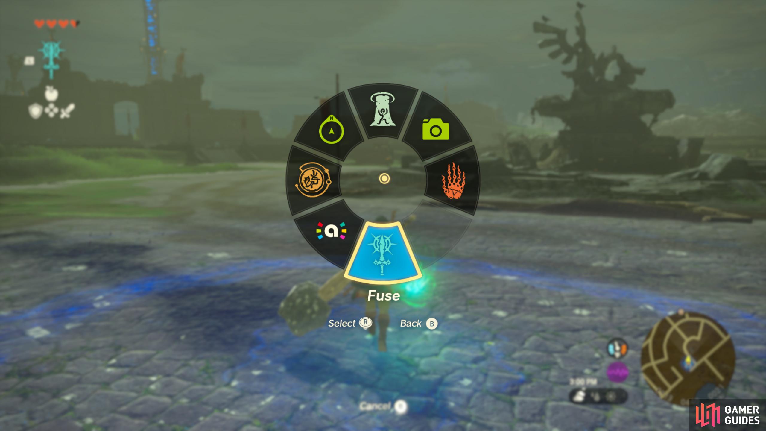 You can access any of the abilities by pressing L to bring up the wheel.