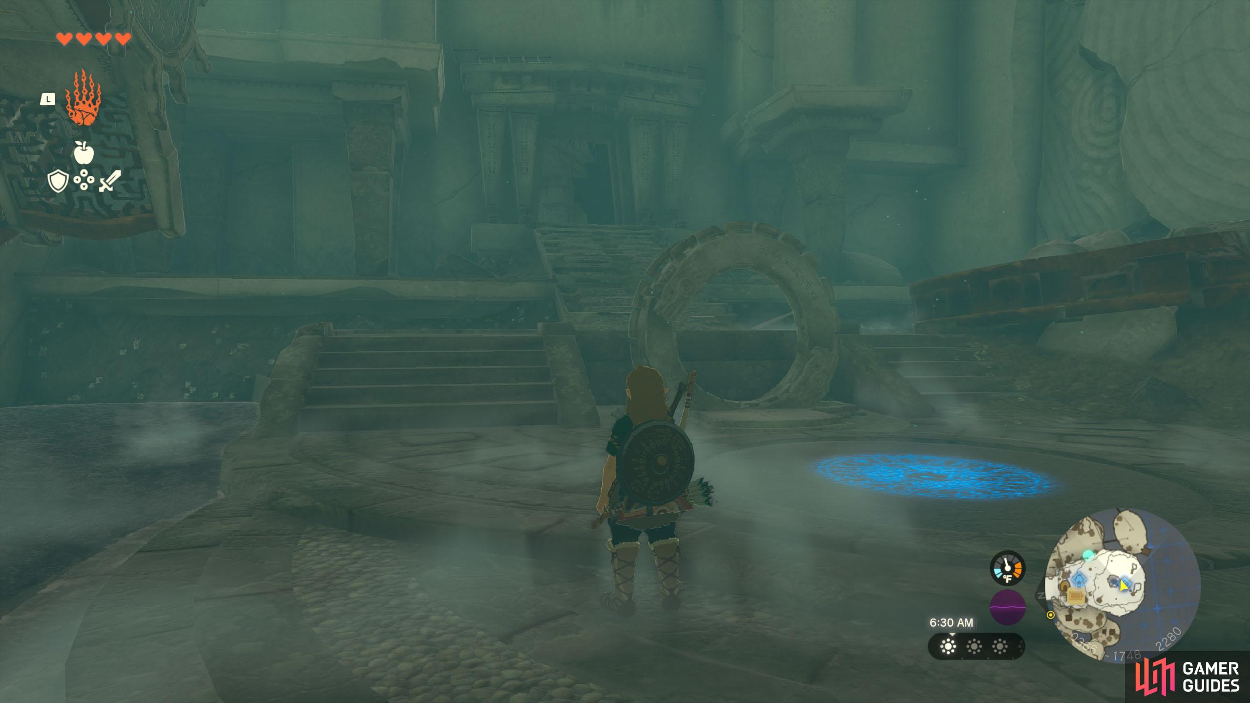 You’ll regain control of Link in the Temple of Time.