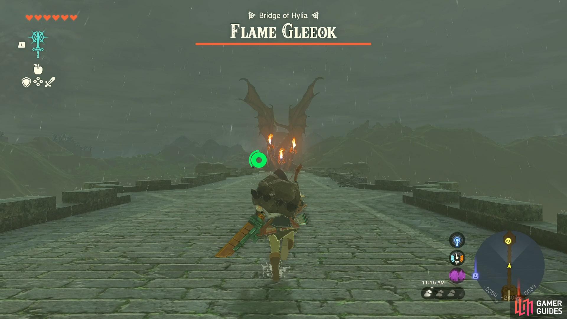 The !Flame Gleeok on the Bridge of Hylia
