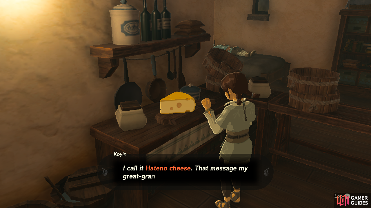 Koyin making Hateno Cheese.