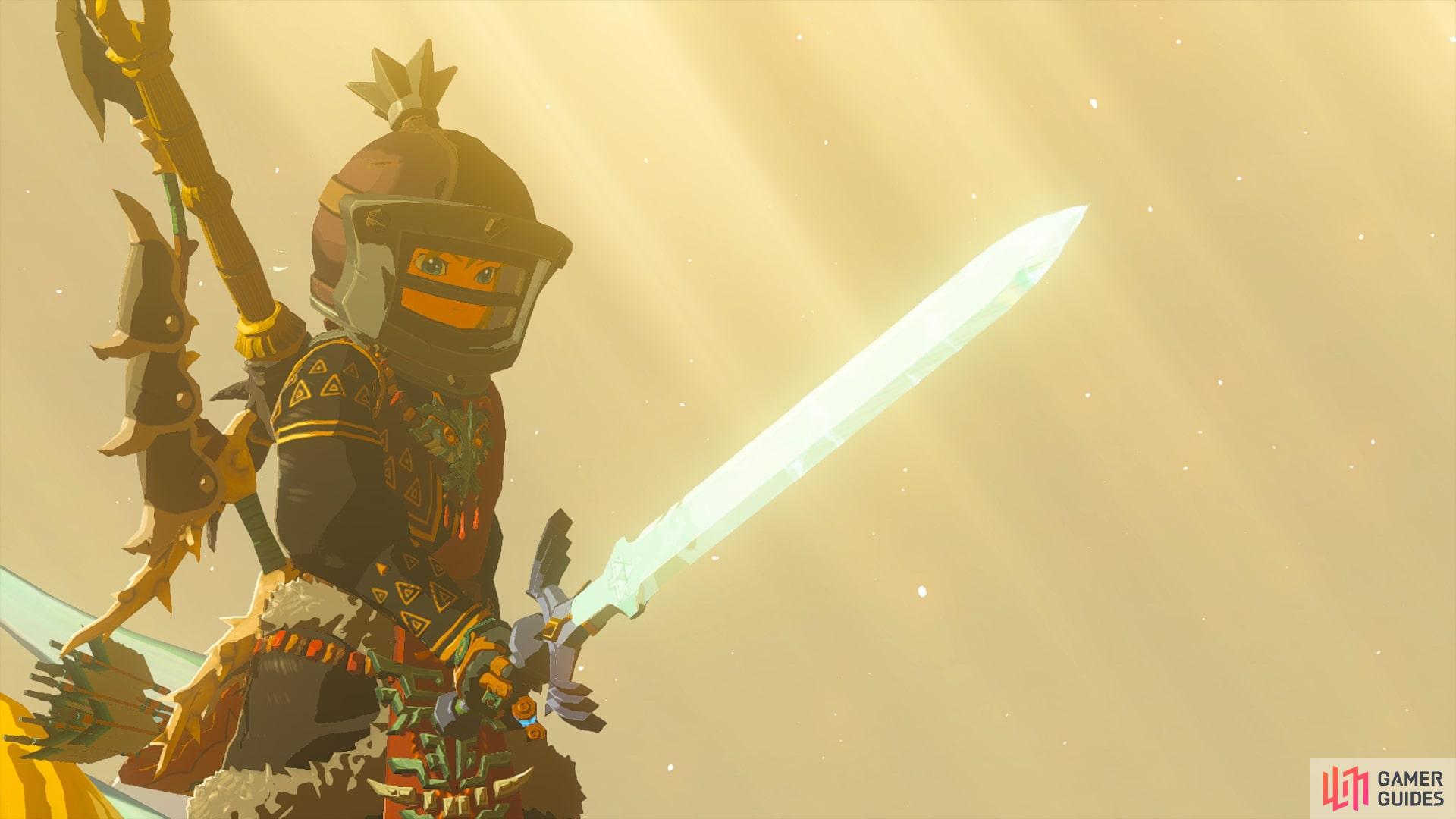 Obtaining the healed !Master Sword in Tears of The Kingdom.