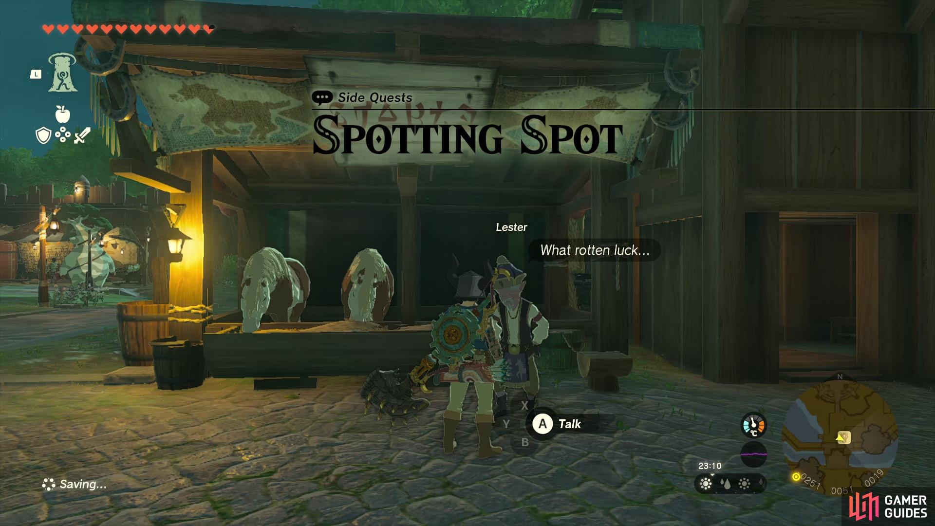 Spotting Spot is a follow-up to the Incomplete Stable Side Quest in Tears of the Kingdom.