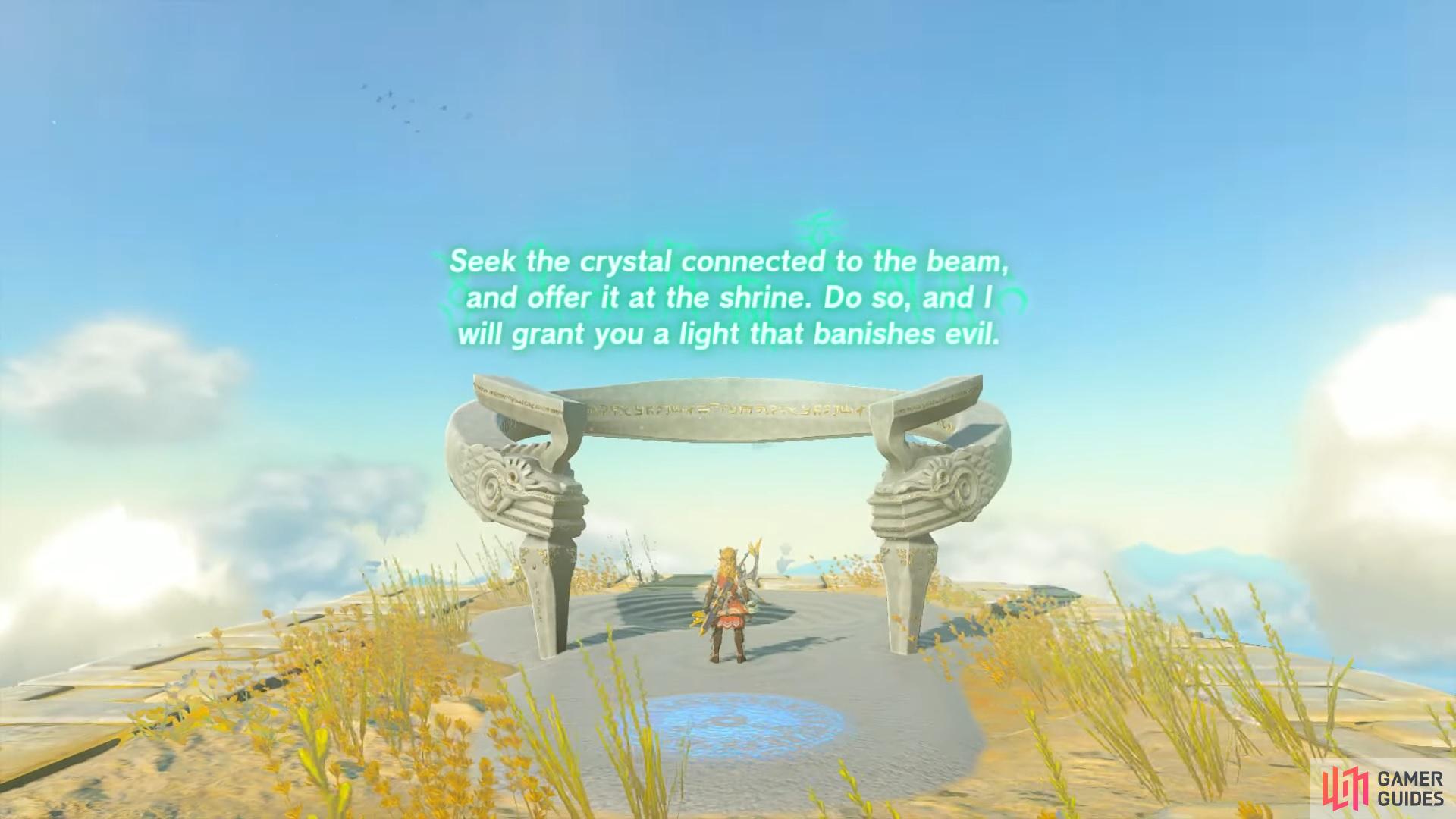 !The North Hyrule Sky Crystal Shrine Quest hint
