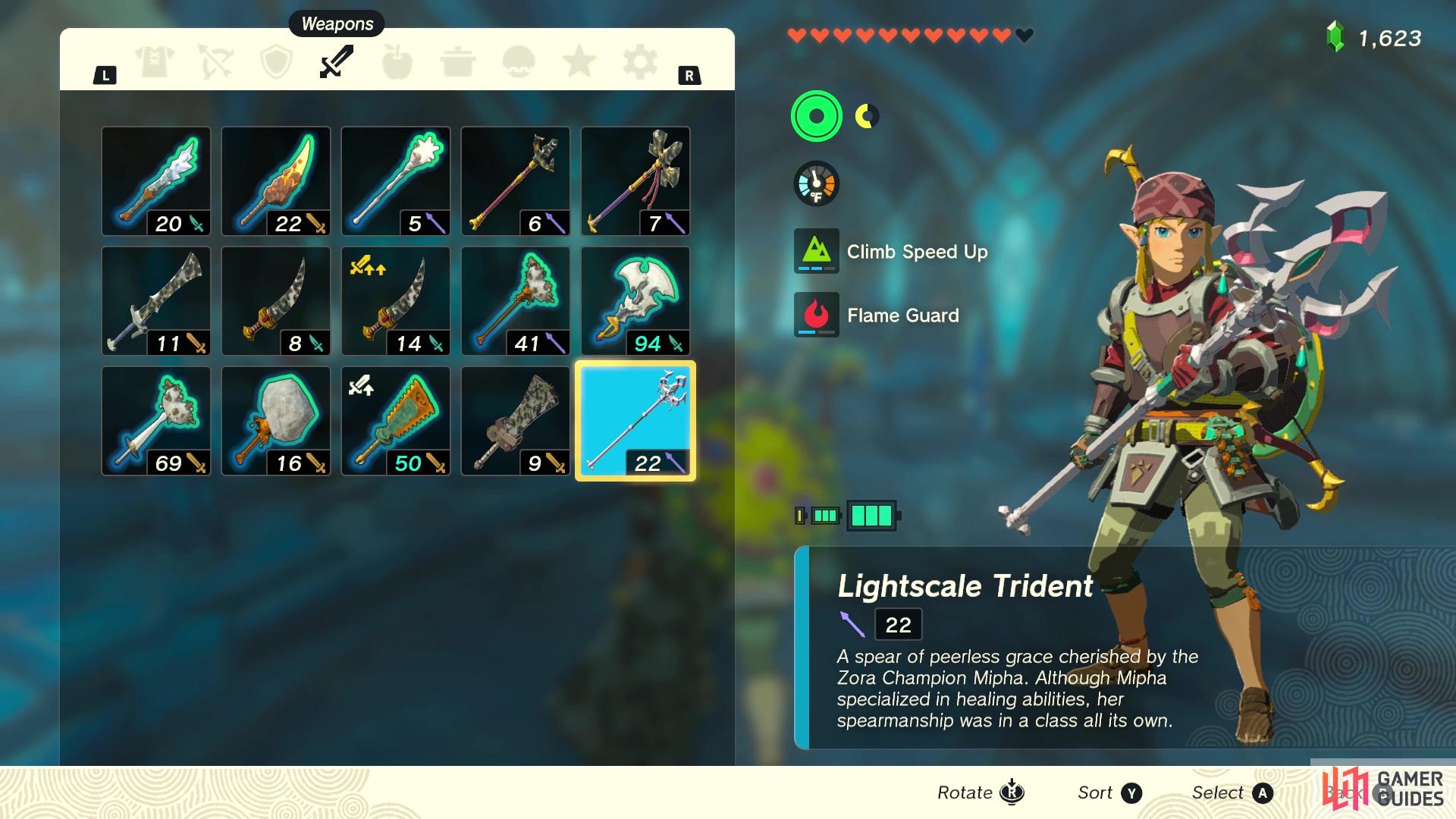 The !Lightscale Trident in Tears of the Kingdom