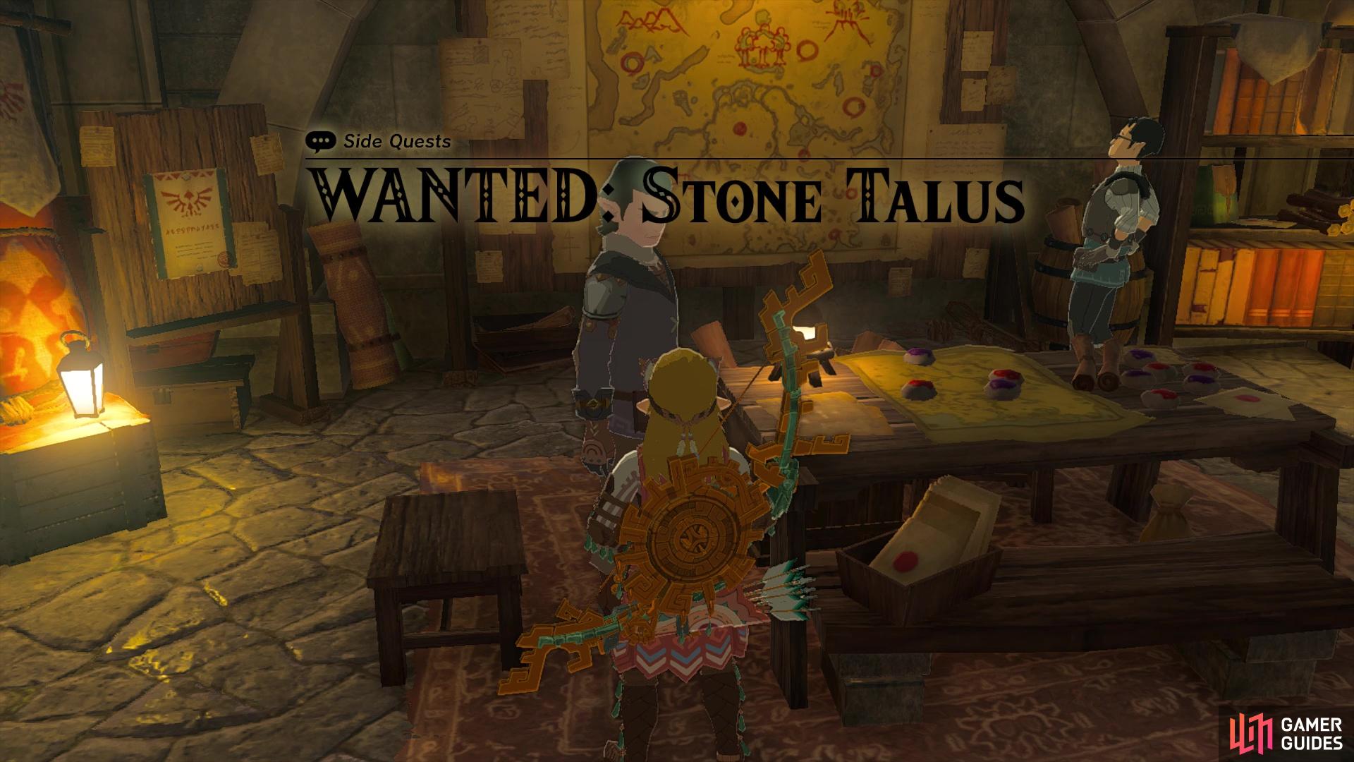 Wanted: Stone Talus is one of three quests you can get from Gralens, at the same time.