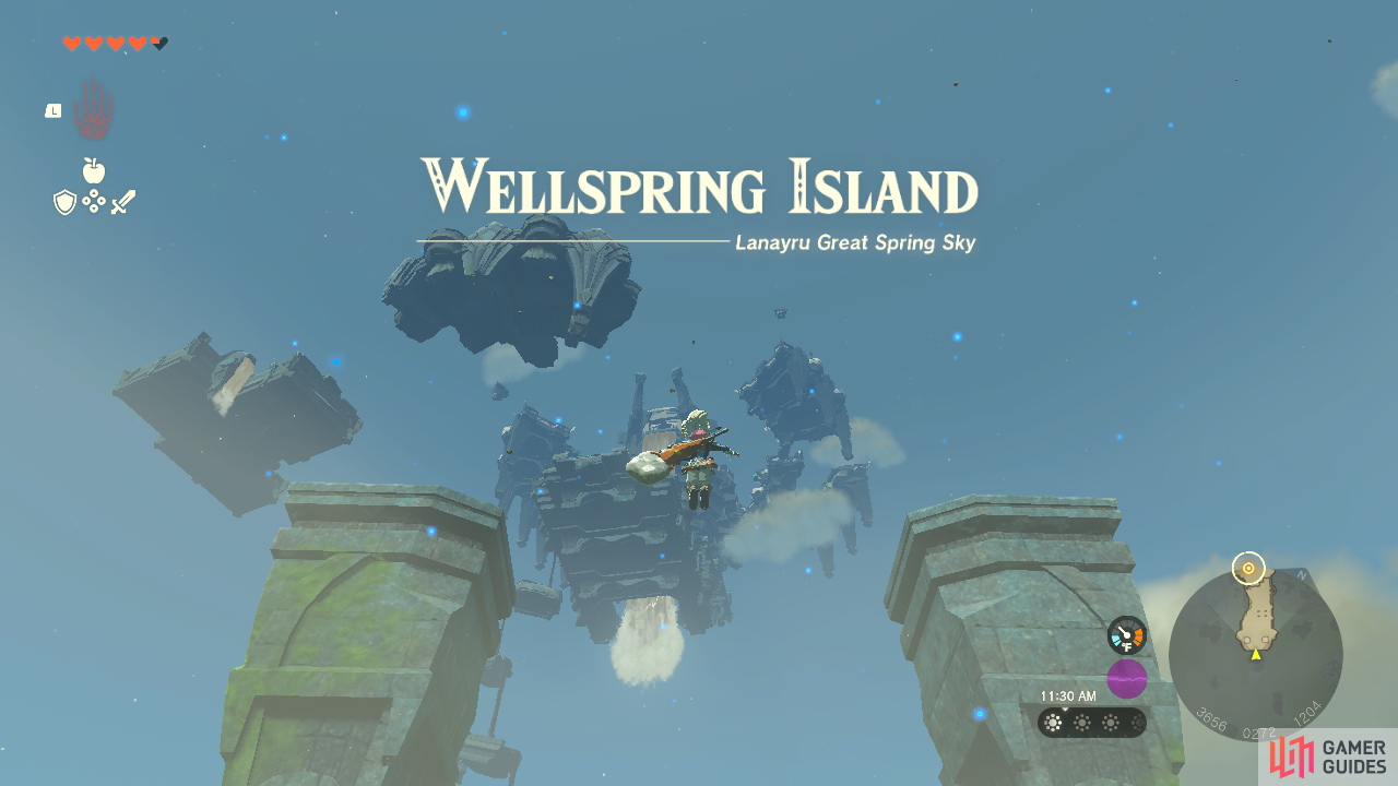 Reaching Wellspring Island in The Legend of Zelda: Tears of The Kingdom.