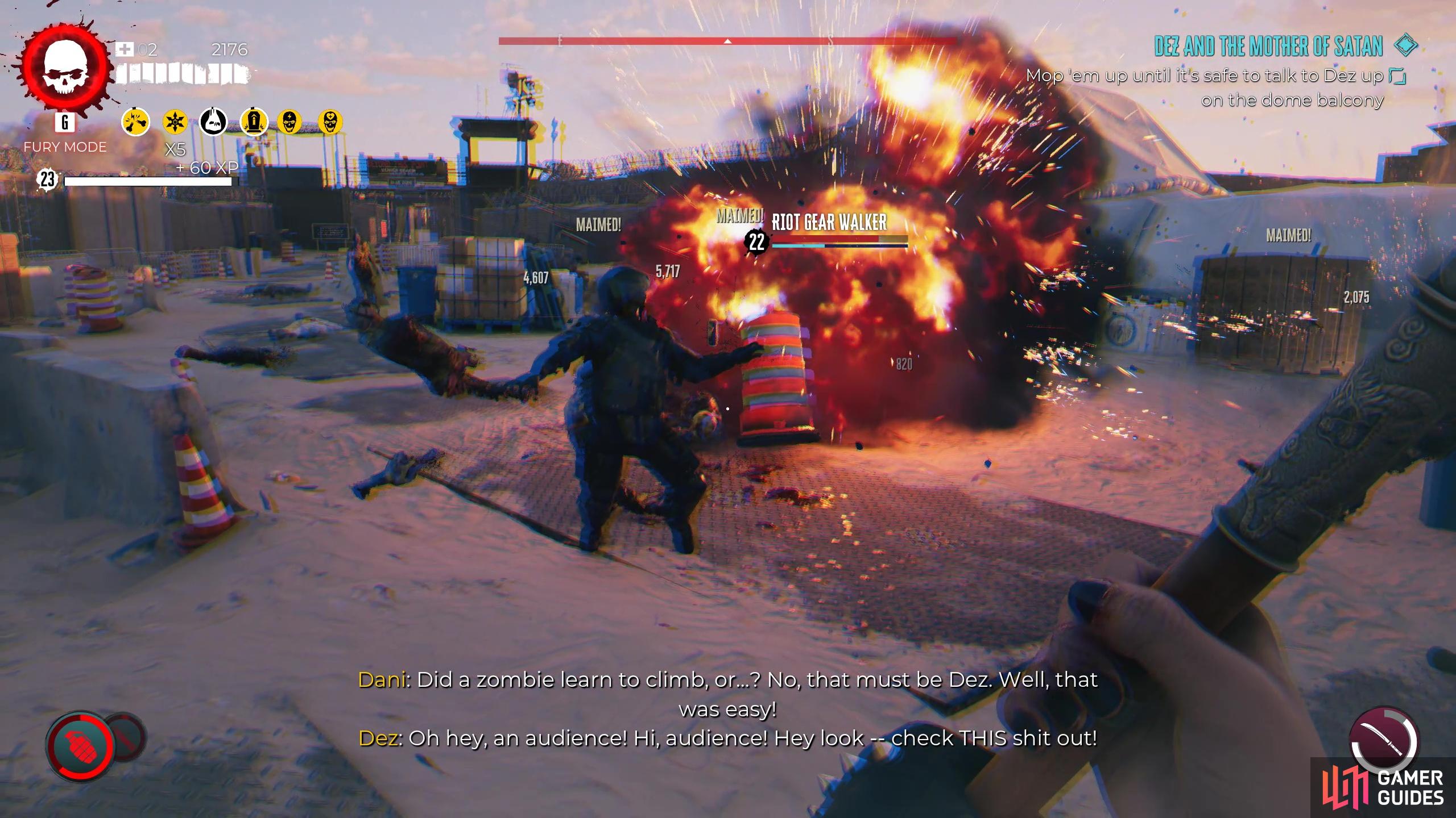 Use explosives to do AoE damage!