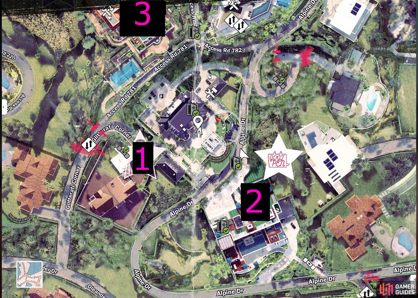 Here is a quick reference map to show you where you need to go in the My Mailman Was A Zombie Dead Island 2 quest.
