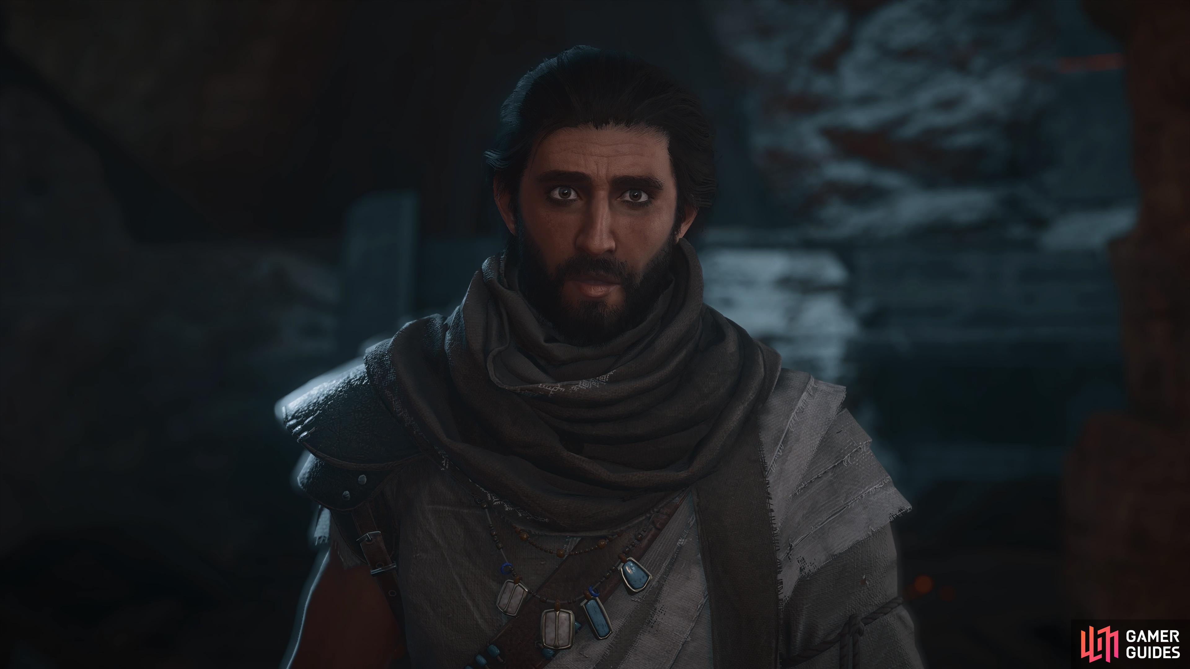 Basim in the temple beneath Alamut, Assassin’s Creed Mirage.