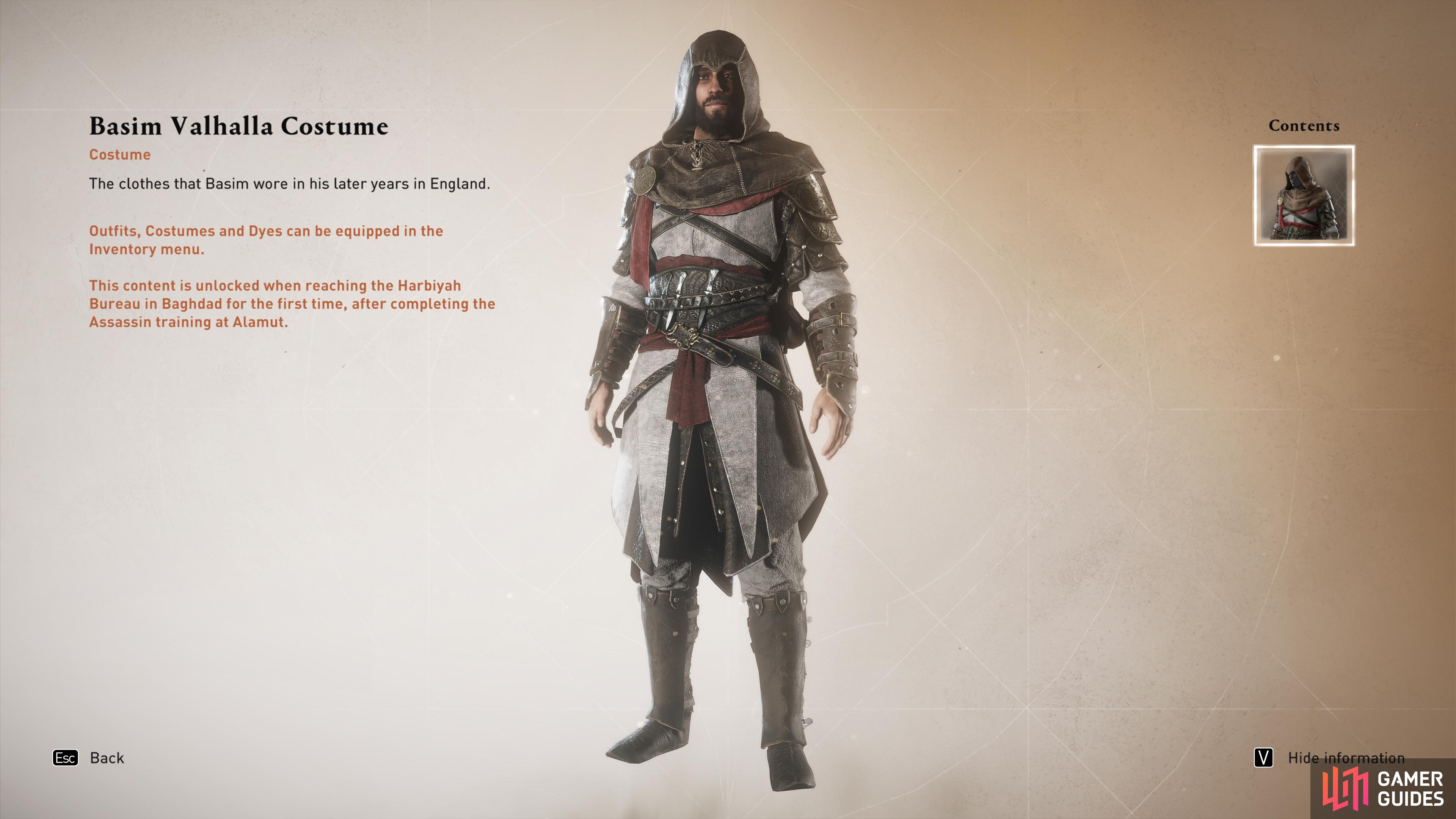 The old Basim costume from Assassin’s Creed Valhalla.
