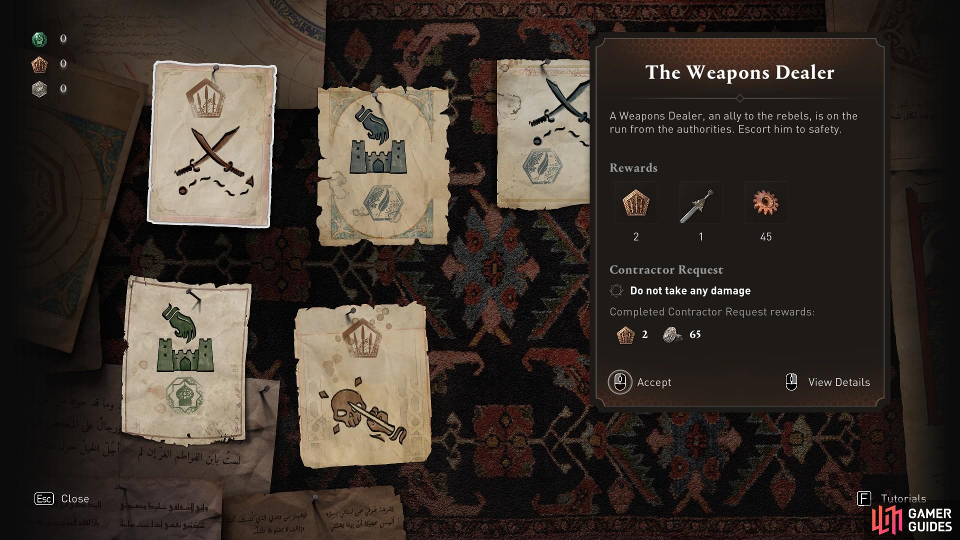 You can pick up the Weapons Dealer contract at the Bureau.