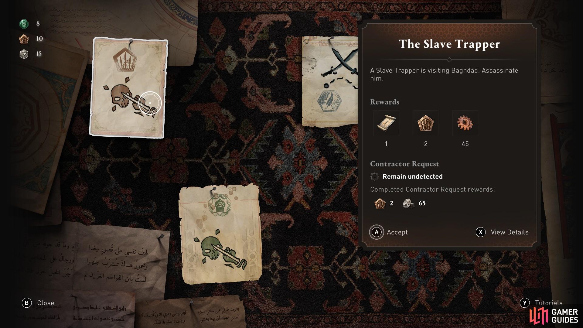 The Slave Trapper can be obtained during the late game missions.