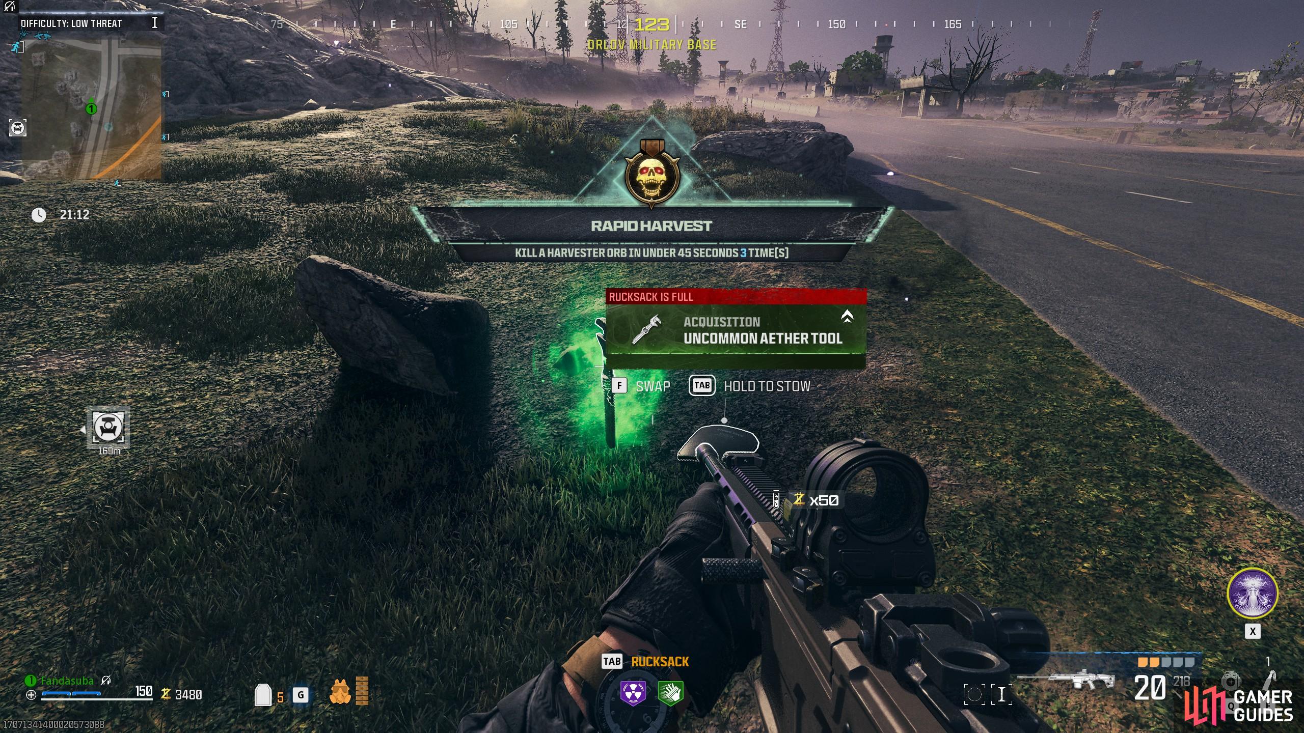 You can get lots of Aether, rarity upgrades, and challenge completions for defeating Harvester Orbs in MW3 Zombies.