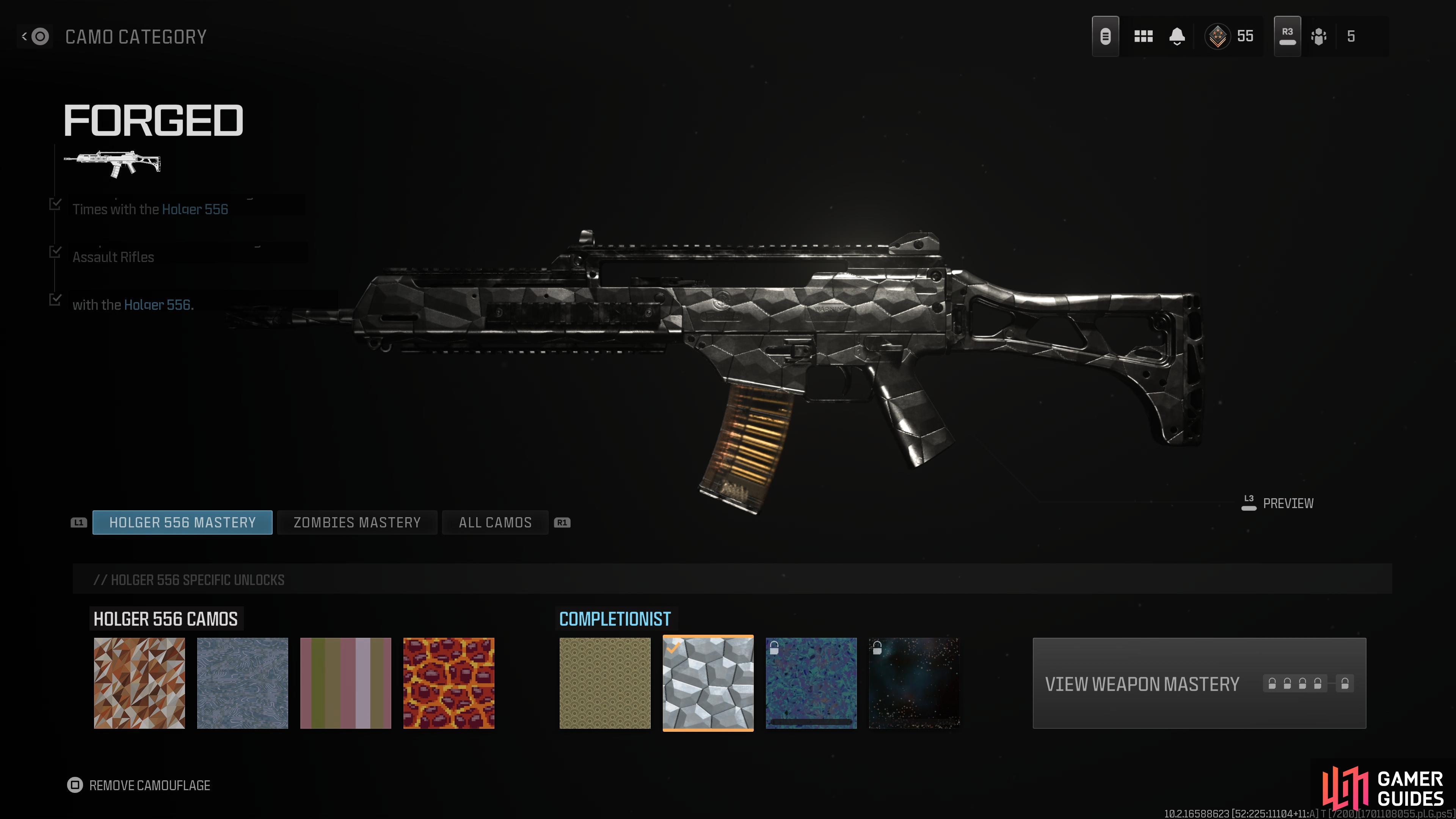 The Holger 556 is an excellent Assault Rifle with many tough camo challenges in MW3.