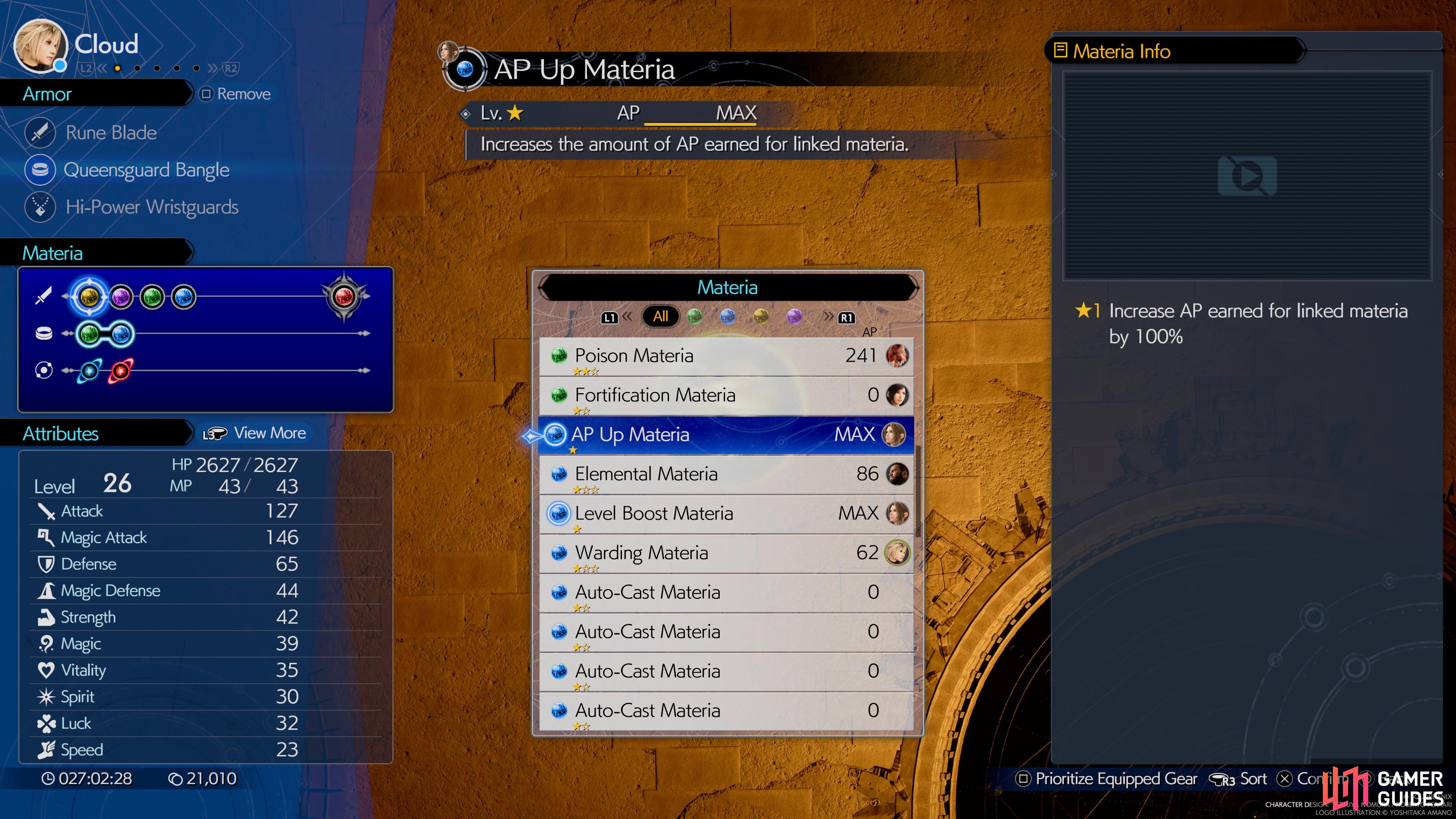 The AP Up Materia can be found in the Mythrill Mine.
