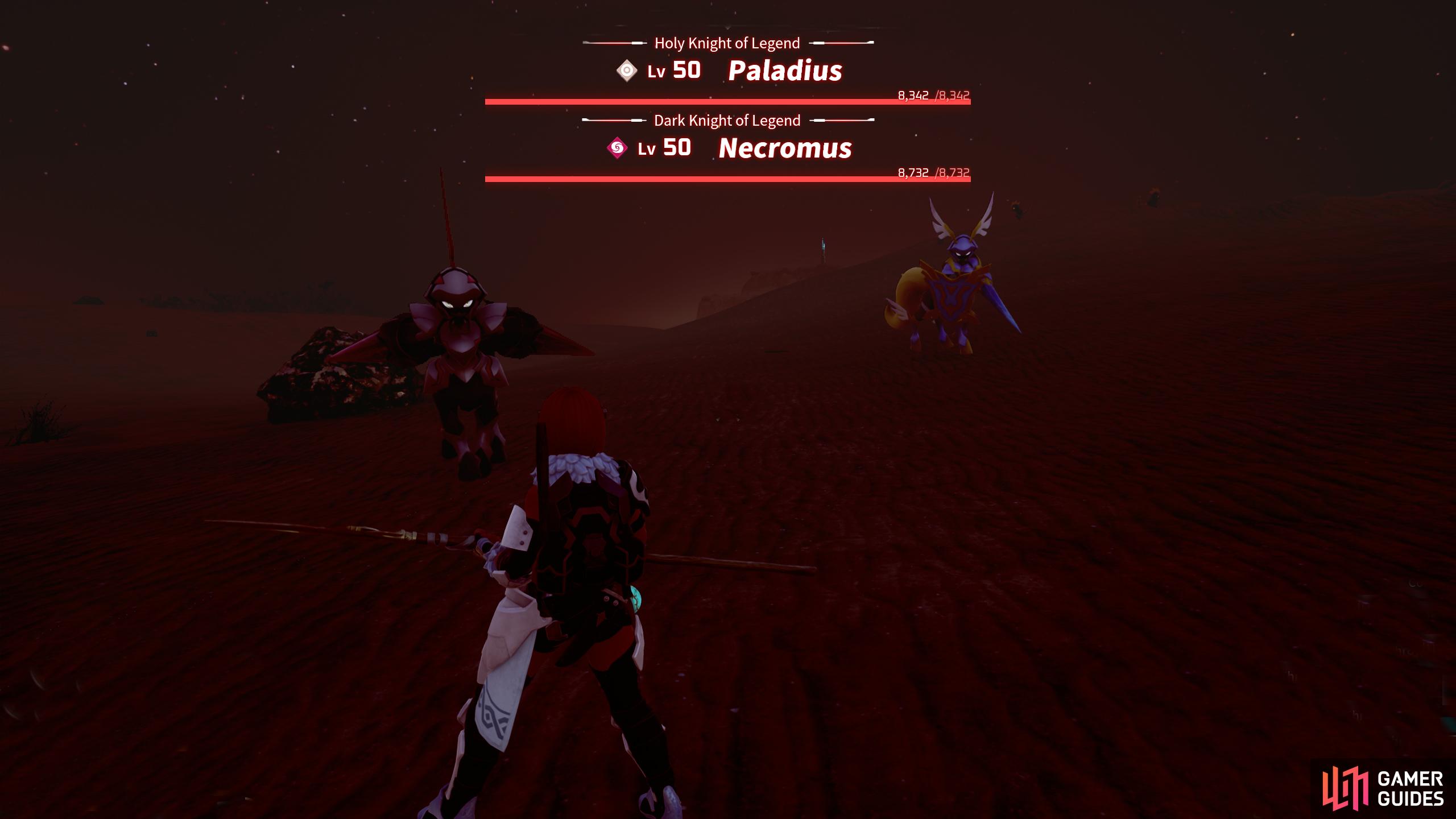 Paladius and Necromus are one of the most difficult battles in the game.