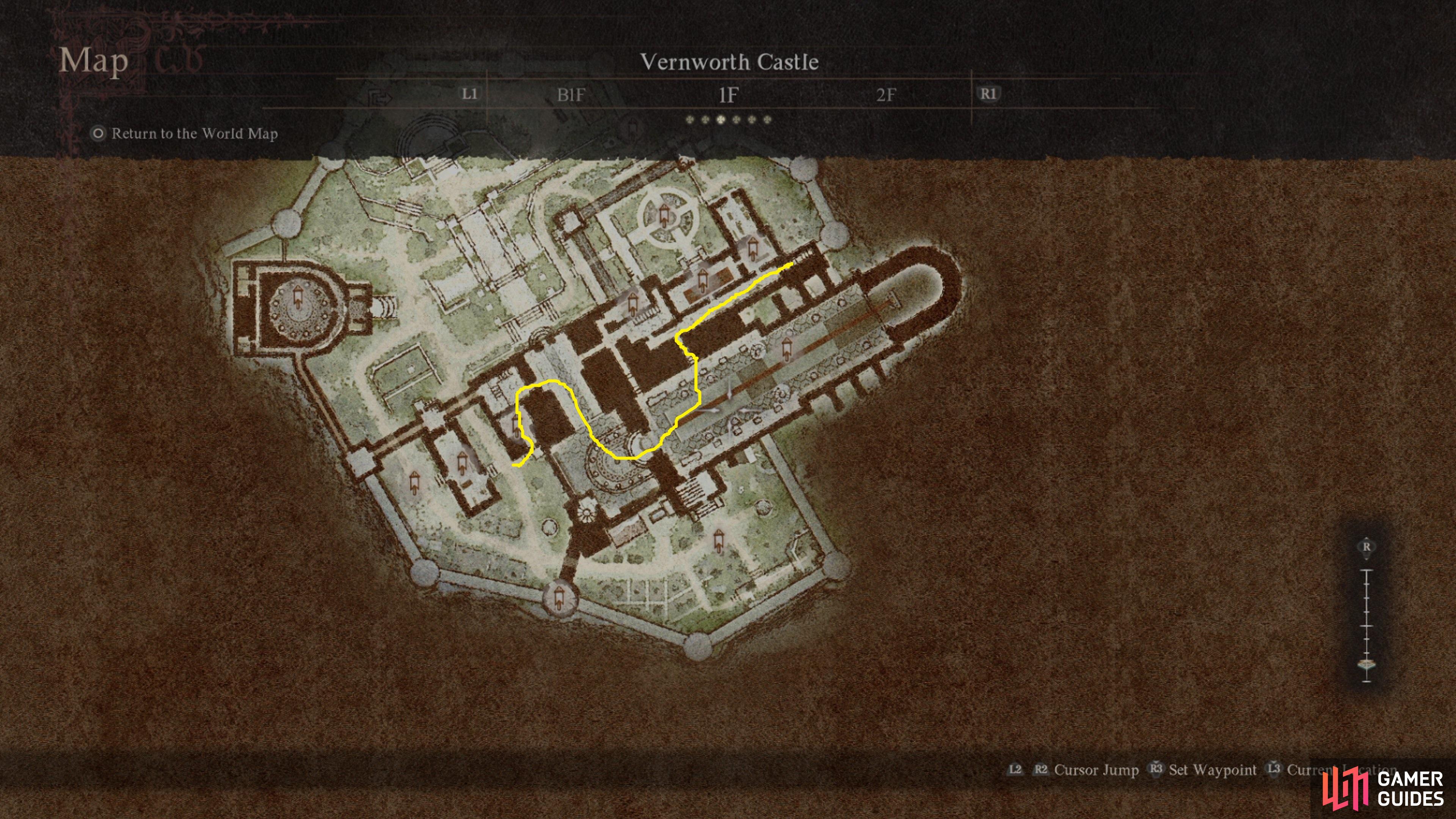 Follow this path through the Guardhouse to easily find the vault.