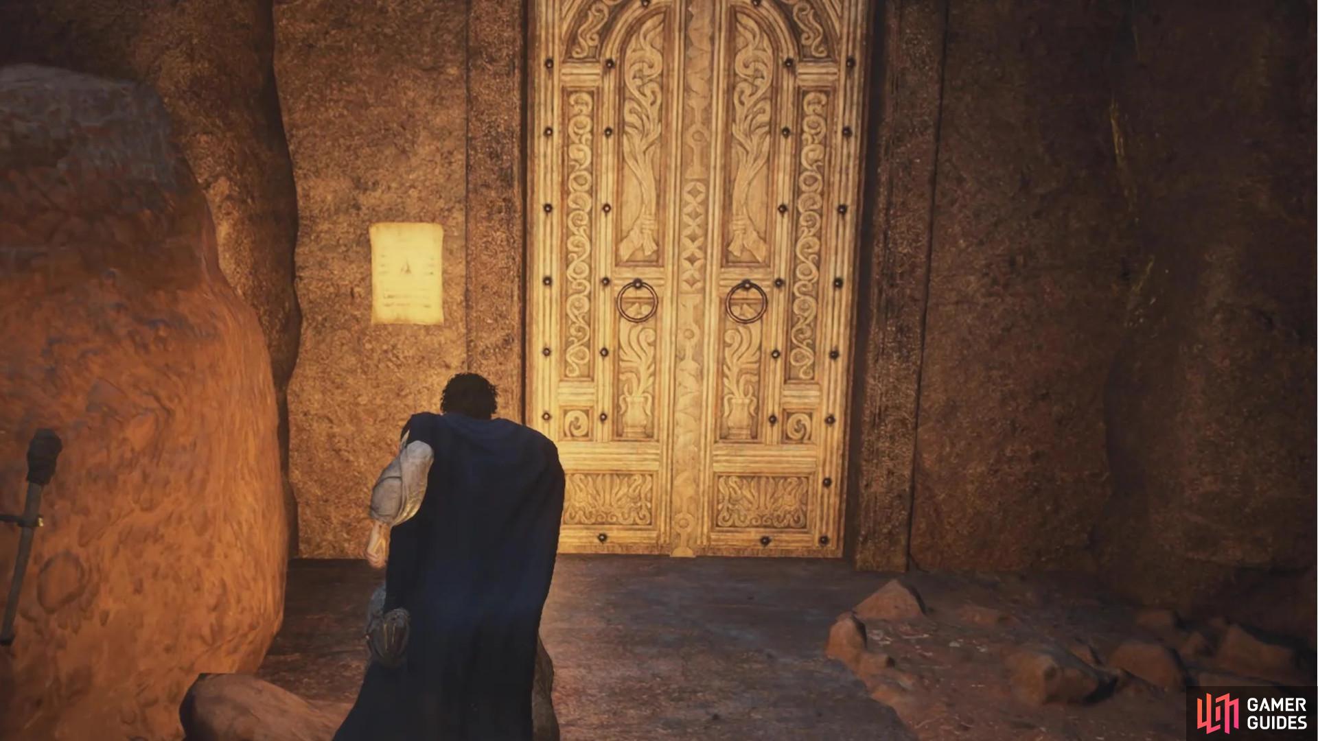 Enter the main city in Battahl and look for the white doors near the Flamebearer Palace to enter the Secret Laboratory where you’ll find the next part of the Letter.