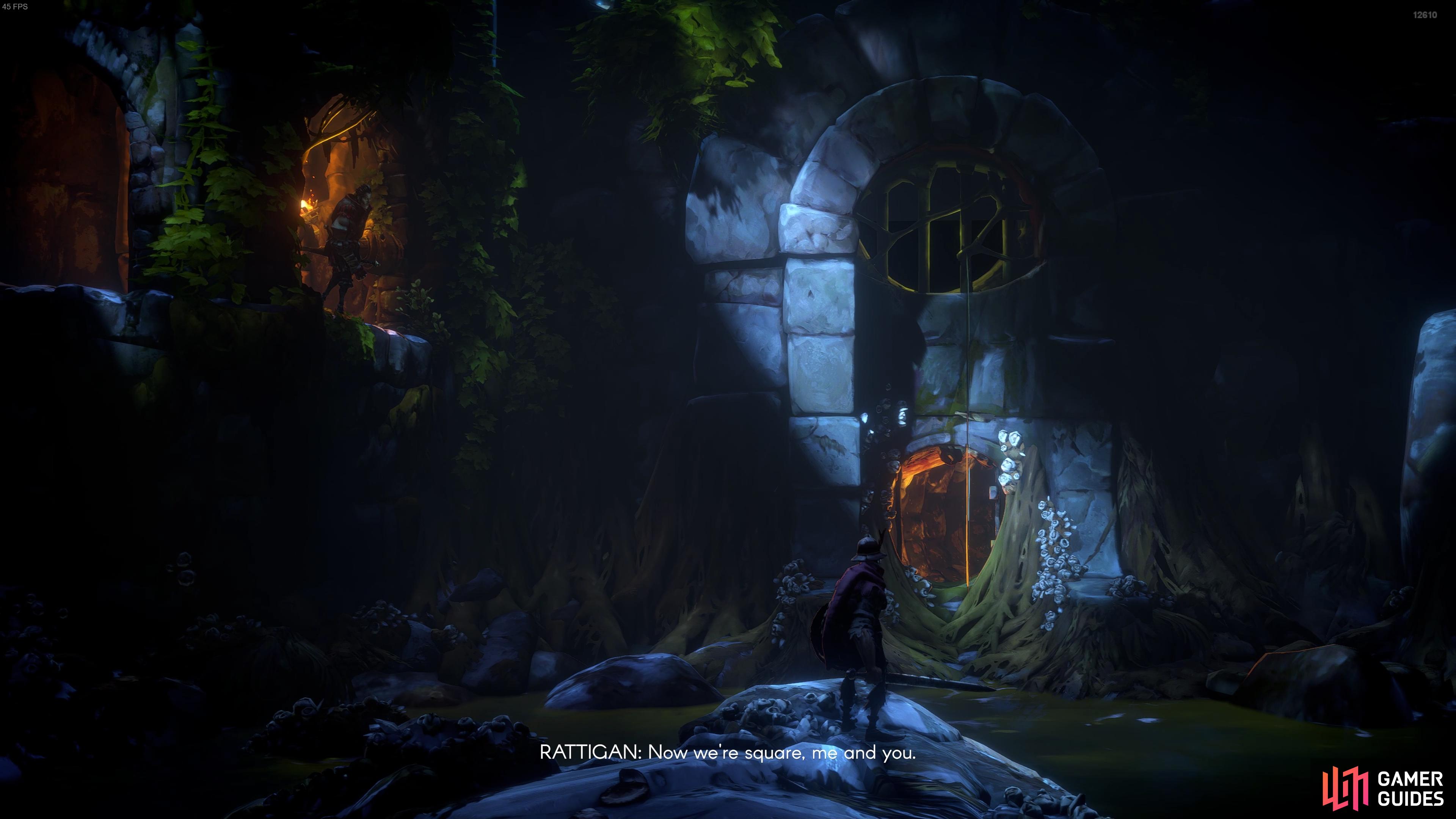 Rattigan will reveal the entrance to the sewers where you can find Darak.
