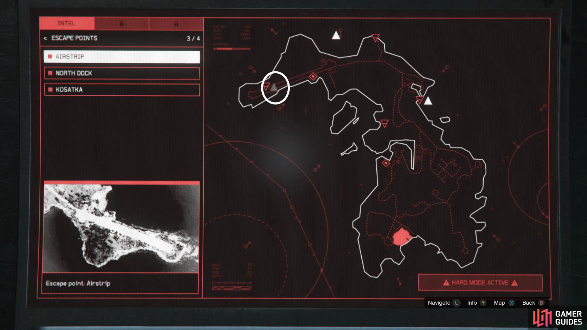 Airstrip Escape Point Location.