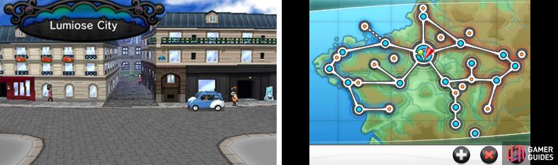 Lumiose City is the biggest city by far, so don’t be shy and use the taxi if you’re in a hurry.