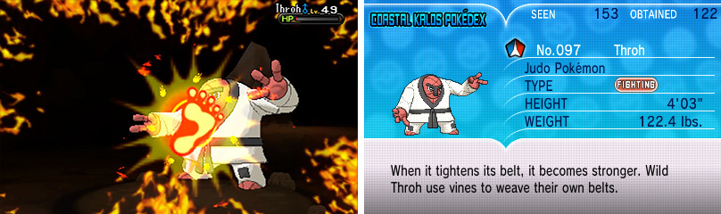 Throh’s counterpart is Sawk; both are tough Fighting-types.