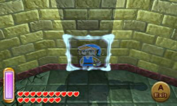 While the boss is dazed, pop out of the wall and give it a good bashing around with your sword (which–if you’ve been following our guide–should be the fully powered up golden Master Sword). Now, there’s a trick to making the rest of this fight super easy. Run back to the north-most wall and every time you see the boss getting ready to slam down, merge into the wall and then immediately emerge after it pounds. Following this procedure will minimise your energy gauge usage.