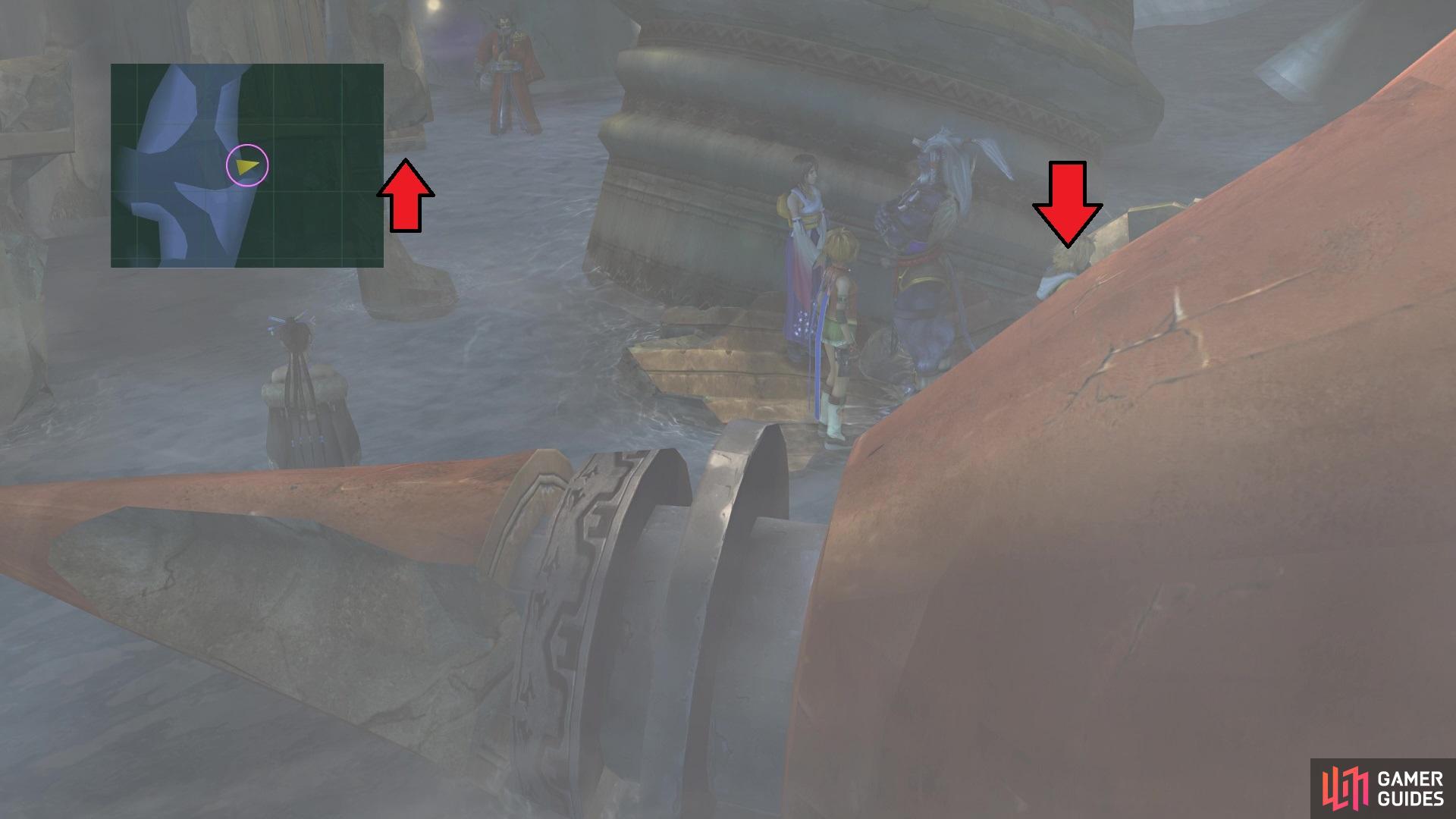 You can find the two chests where the arrows are pointing