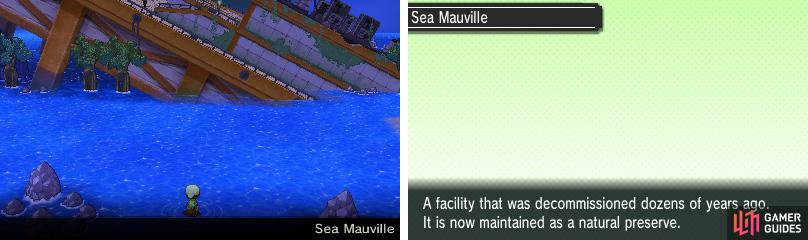 A shipwreck that now serves as a Pokémon habitat and tourist spot.