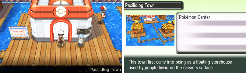 The final town before the Pokémon League, built floating over the ocean.