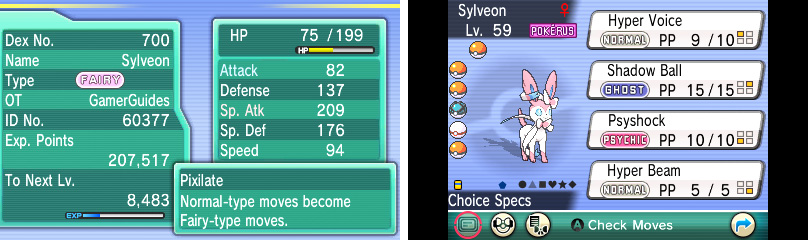 Our Sylveon has perfect IVs in every stat sans Attack.