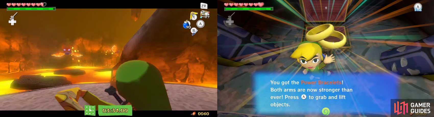 The Power Bracelets live up to their name, allowing you to pick up virtually anything. The stone rock blocking the entrance to the Earth Temple on Headstone Island is such an example.