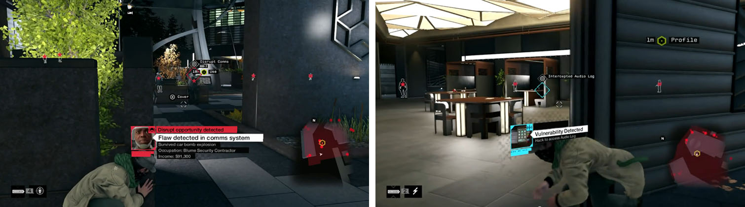 Take out the guards in front of the waypoint console (left). On your way to the access point, make sure to grab the Damien Brenks 09 audio log (right).