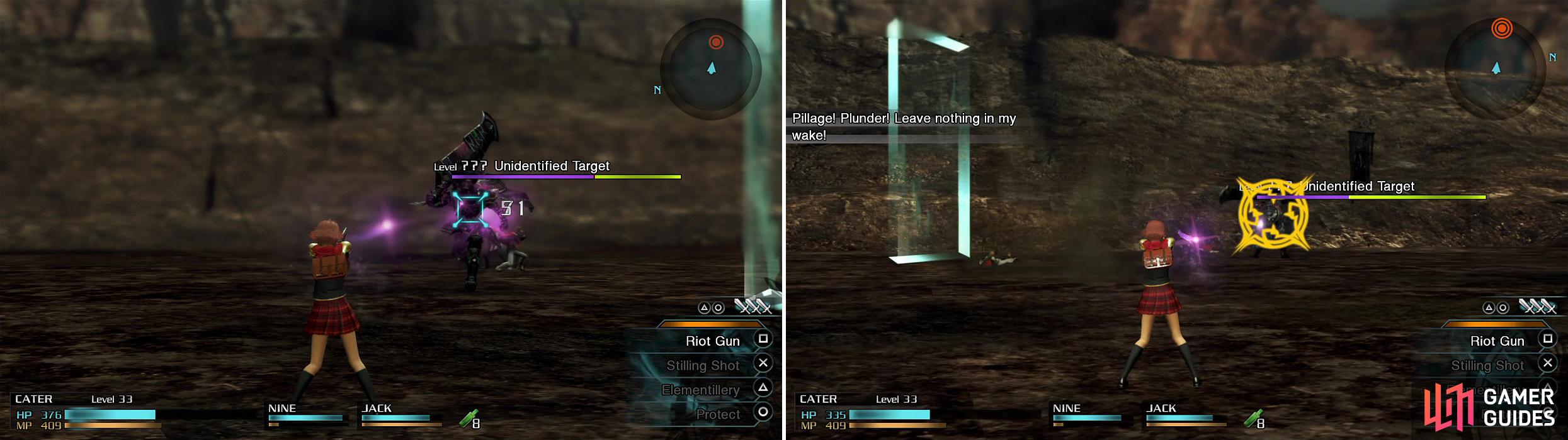 The fight with the Unidentified Target is just Gilgamesh, who is the same as last time, except for the artillery fire. Cater is very useful for this fight with her homing bullets.