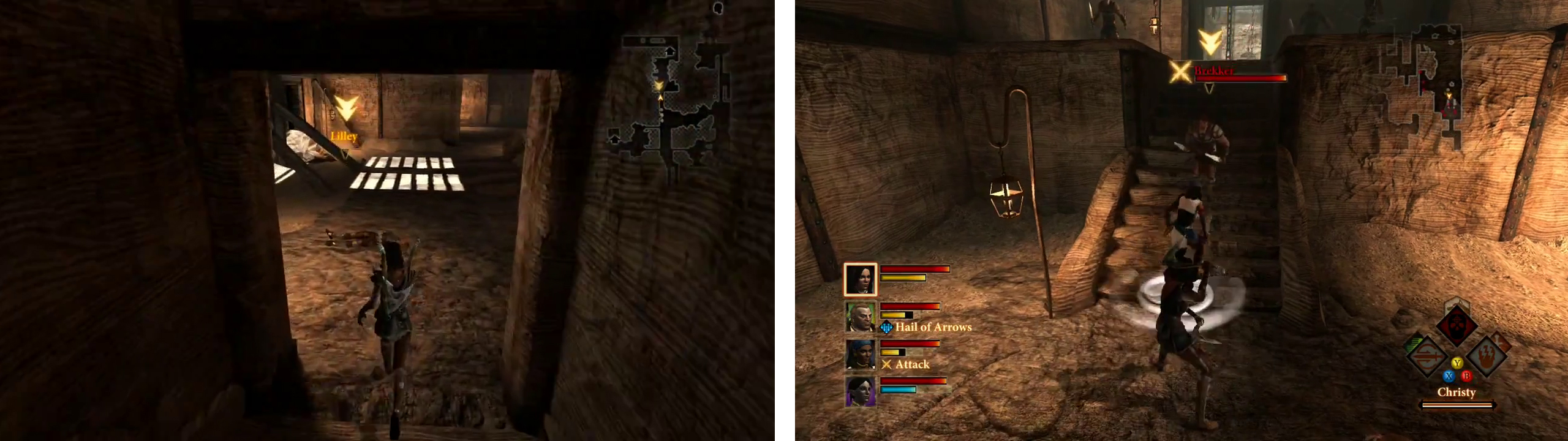 After finding Lilley (left), enter Brekker’s Hideout and kill Brekker at the end (right).