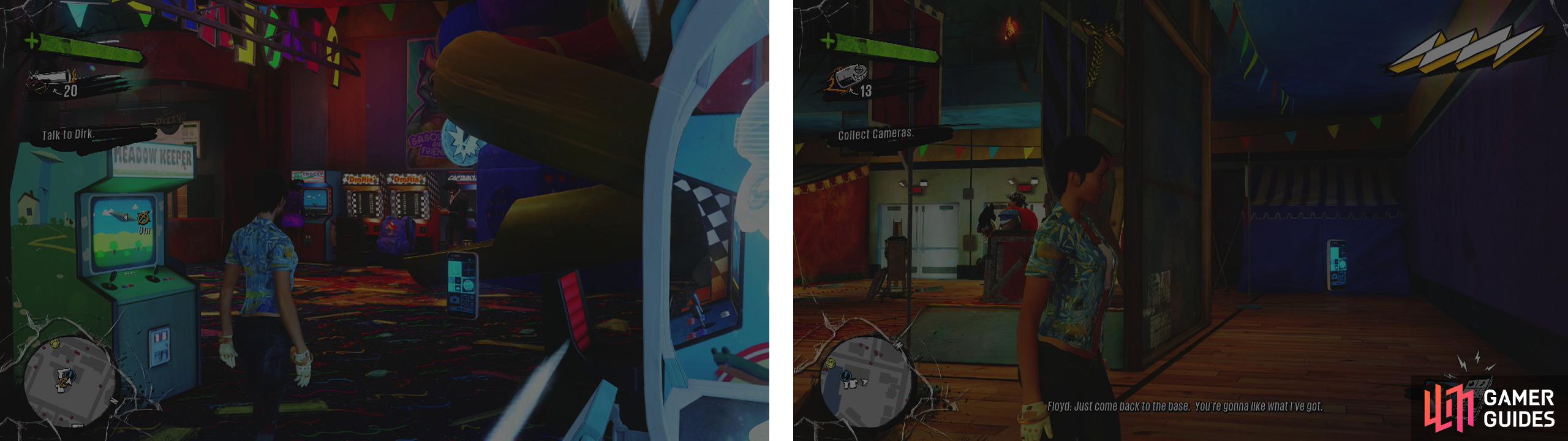 Easy smartphones to find include those located inside the Oxford’s Base (left) and the Fargathian base (right)
